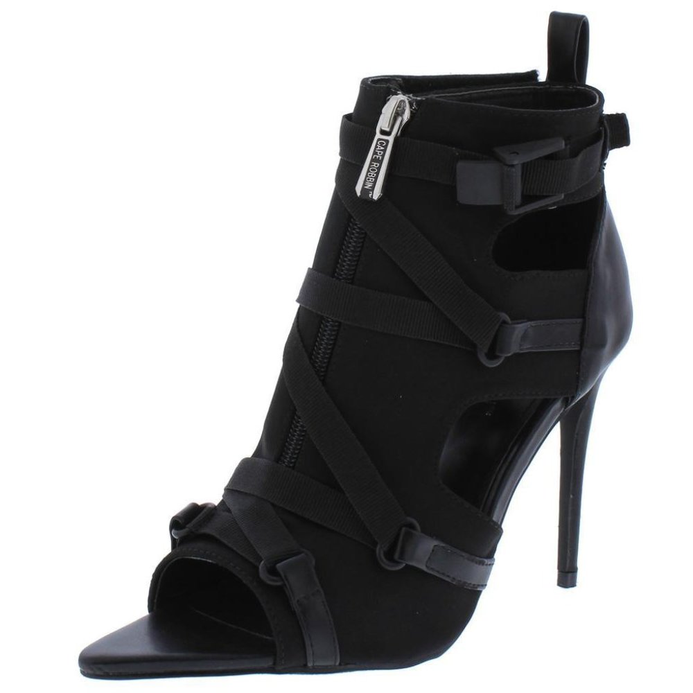 Black Strap Open Toe Sandal